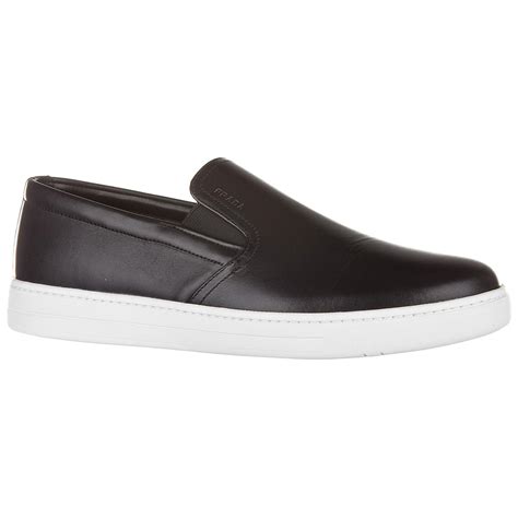 prada vitello slip on|Black Re.